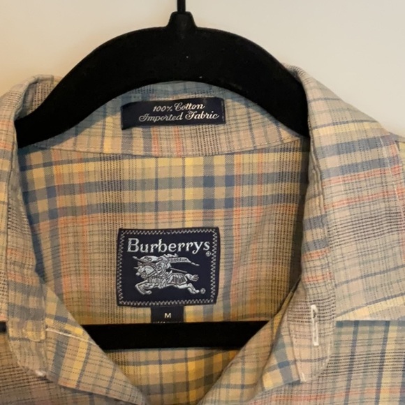 Burberry plaid collared button down, 100% imported cotton size Medium - Picture 2 of 4